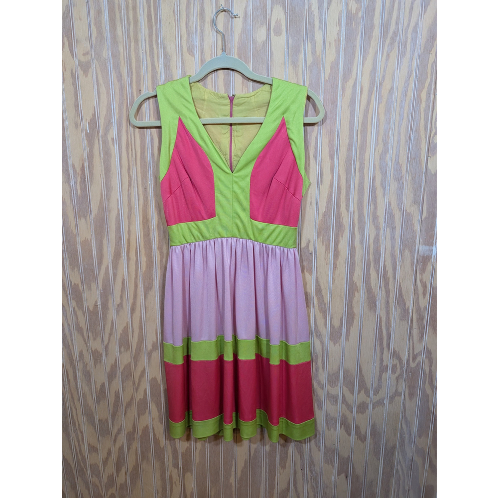 Women's Pink & Green Vintage "Superhero" Dress Costume Small/Medium